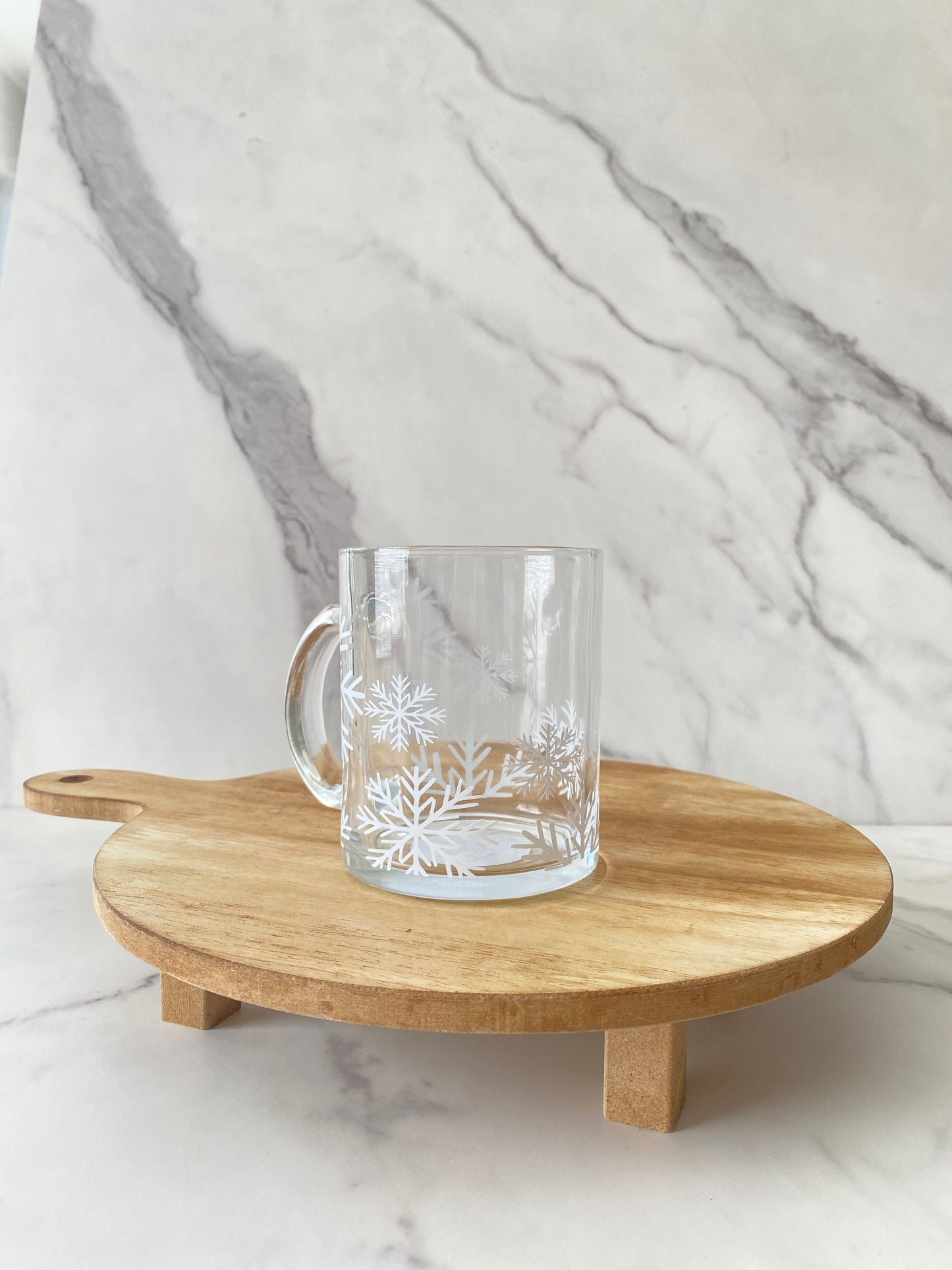 Snowflake Glass Mug